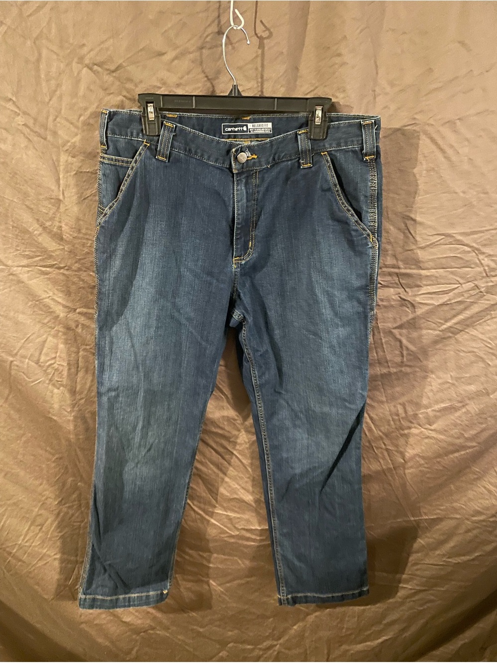 Carhartt Men's Relaxed Dark Blue Denim Jeans